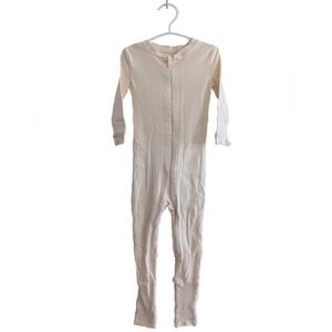 Snugabye Organic Cotton Cozy Cream Kids Footie Pajamas Romper 12-18m
